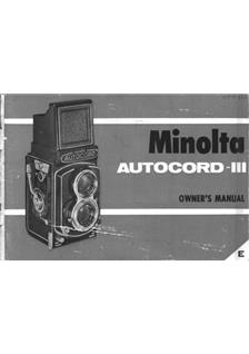 Minolta Autocord 3 manual. Camera Instructions.